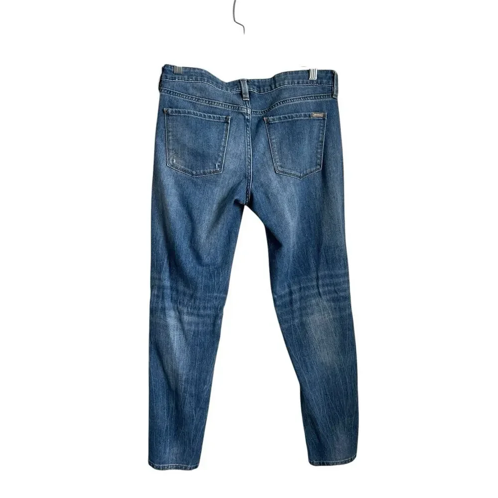 White House Black Market Jeans Womens The Girlfriend Soft Denim Light Distressed - Picture 4 of 12